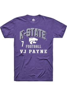 VJ Payne Purple K-State Wildcats NIL Arch Logo Short Sleeve T Shirt