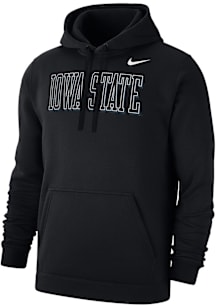 Nike Iowa State Cyclones Mens Black Cyclone Helmet Blackout Long Sleeve Hoodie