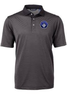 Cutter and Buck Montreal Impact Black Virtue Eco Pique Micro Stripe Big and Tall Polo