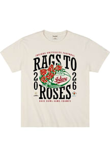 Homefield Indiana Hoosiers White 2026 Rose Bowl Champions Rags to Roses Short Sleeve Fashion T Shi..