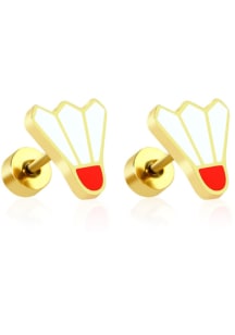 Kansas City EB &amp; Co Shuttlecock Stud Womens Earrings