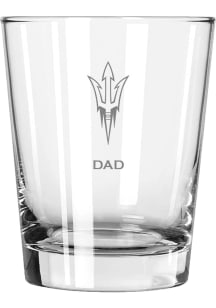 Arizona State Sun Devils Dad 15oz Rock Glass - White