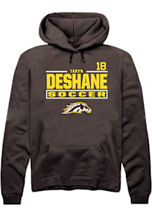 Taryn Deshane Western Michigan Broncos Mens Brown NIL Stacked Box Player Hood