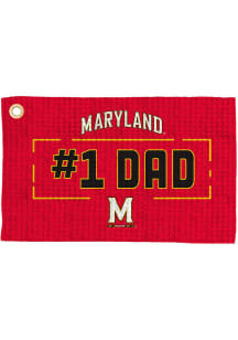 Red Maryland Terrapins #1 Dad Waffle Golf Towel