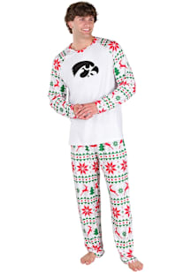 Concepts Sport Iowa Hawkeyes Mens White Holiday Tidings Sleep Pants