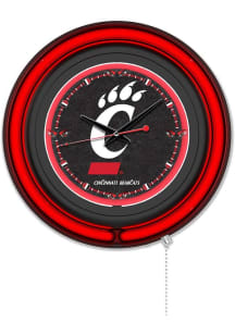 Black Cincinnati Bearcats Double Neon Wall Clock