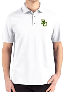 Cutter and Buck Baylor Bears White Advantage Refresh Pique Big and Tall Polo
