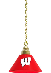 Gold Wisconsin Badgers Single Billiard Lamp