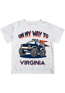 Vive La Fete Virginia Cavaliers Infant On My Way Short Sleeve T-Shirt White