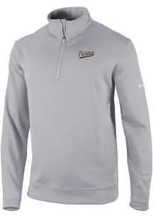 Mens Purdue Boilermakers Grey Columbia Vault Heat Seal Omni Wick Wickhams Hills Qtr Zip Pullover
