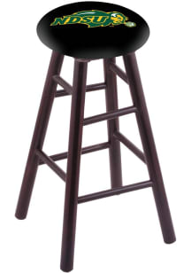 North Dakota State Bison Round Cushion Maple Pub Stool - Brown