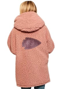 Jill Martin Kansas City Chiefs Womens Pink Bedazzled Lounger Medium Weight Jacket