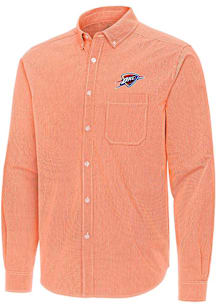 Antigua Oklahoma City Thunder Mens Orange Alternate Porter Long Sleeve Dress Shirt