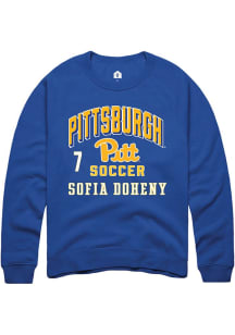 Sofia Doheny Rally Mens Blue Pitt Panthers NIL Arch Logo Player Crew