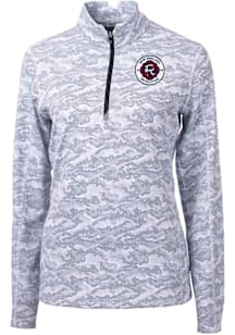 Cutter and Buck New England Revolution Womens Charcoal Traverse Camo Qtr Zip
