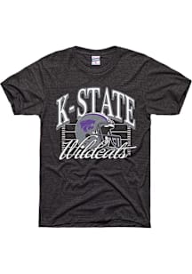 K-State Wildcats Black Charlie Hustle Football Football Helmet Short Sleeve Fashion T Shirt