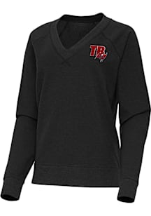 Antigua Tampa Bay Buccaneers Womens Black Varsity Crew Sweatshirt