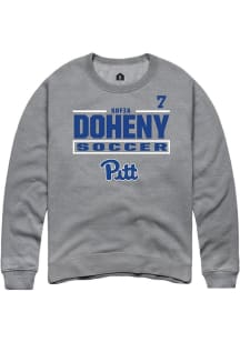 Sofia Doheny Rally Mens Graphite Pitt Panthers NIL Stacked Box Player Crew