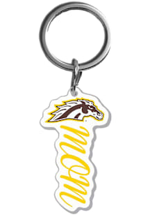 Western Michigan Broncos Mom Acrylic Keychain - Brown