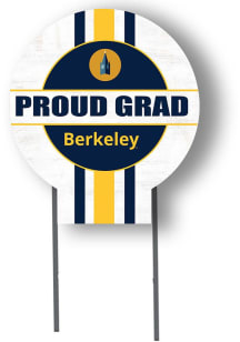 Cal Golden Bears KH Sports Fan 20x20 Circle Yard Sign with Stakes Proud Grad Yard Sign - White