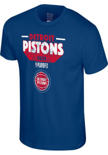 Detroit Pistons Blue 2025 Playoff Participant Master Short Sleeve T Shirt
