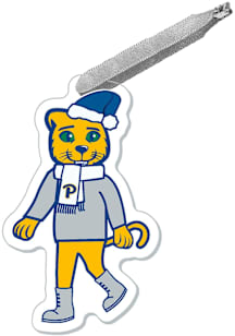 Pitt Panthers Acrylic Walking Holiday ROC Ornament - Blue