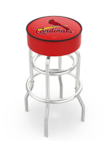 St Louis Cardinals Double-Ring Swivel Pub Stool - Silver
