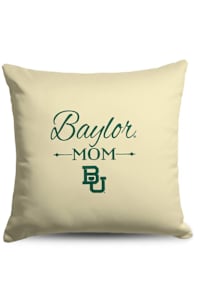 Baylor Bears Mom 18x18 Throw Pillow - White