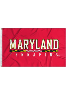 Red Maryland Terrapins 3x5 Logo Grommet Silk Screen Grommet Flag