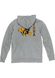 Iowa Hawkeyes Mens Grey Front Back Laguna Long Sleeve Full Zip Jacket