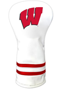 White Wisconsin Badgers Vintage Driver Golf Headcover