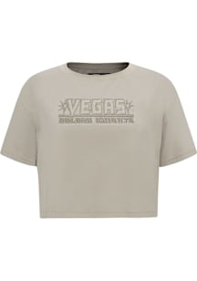 Pro Standard Vegas Golden Knights Womens Tan Neutral Short Sleeve T-Shirt