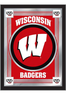 Wisconsin Badgers Logo Hanging Back Bar Mirror
