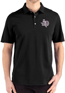 Cutter and Buck Texas Southern Tigers Black Advantage Refresh Pique Big and Tall Polo