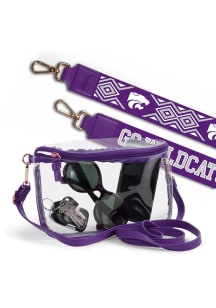 K-State Wildcats Purple Patterned Shoulder Strap with Lexi Clear Bag