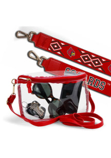 Louisville Cardinals Red Patterned Shoulder Strap with Lexi Clear Bag