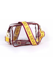 Arizona State Sun Devils Patterned Shoulder Strap with Womens Clear Tote