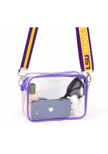 LSU Tigers Purple Patterned Shoulder Strap with Clear Bag