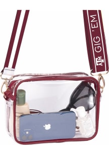 Texas A&amp;M Aggies Red Patterned Shoulder Strap with Clear Bag