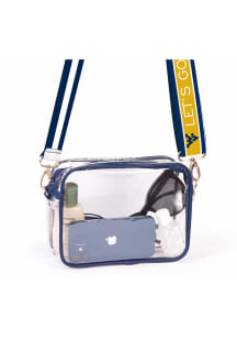 West Virginia Mountaineers Blue Patterned Shoulder Strap with Clear Bag