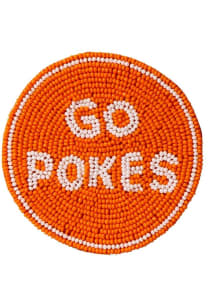 Oklahoma State Cowboys Beaded Button