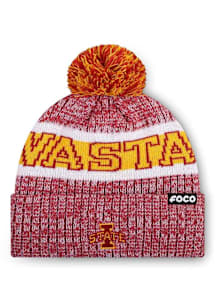 Forever Collectibles Iowa State Cyclones Cardinal Wordmark Heather Light Up Beanie Mens Knit Hat