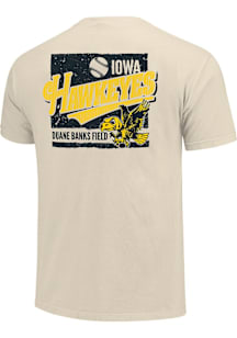 Iowa Hawkeyes Ivory Baseball Wordmark Vintage Short Sleeve T Shirt