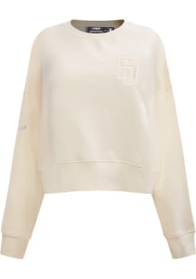 Pro Standard San Diego Padres Mens White Neutral Long Sleeve Fashion Sweatshirt