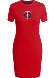Pro Standard Minnesota Twins Womens Red Classic Short Sleeve Dress