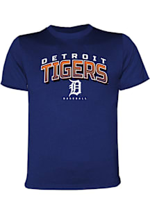 Detroit Tigers Youth Navy Blue Wordmark Short Sleeve T-Shirt