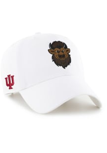 47 White Indiana Hoosiers Bison Clean Up Adjustable Hat