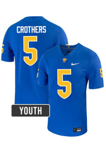 Zachary Crothers Nike Youth Blue Pitt Panthers NIL Name And Number Football Jersey Jersey