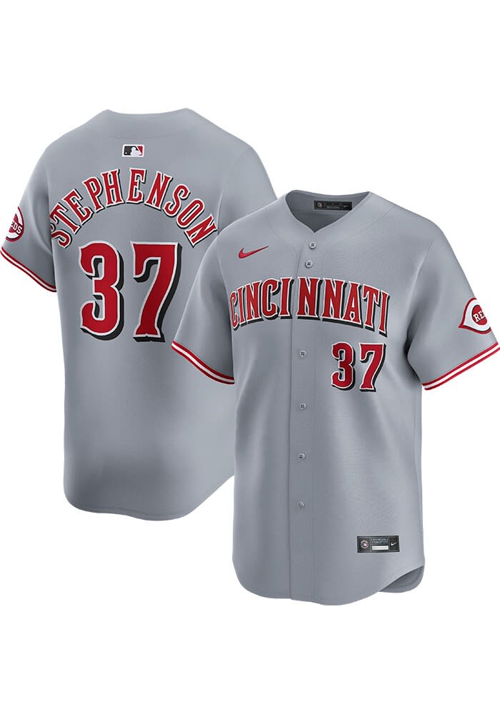 Tyler Stephenson Nike Cincinnati Reds Mens Grey Road Limited Baseball Jersey