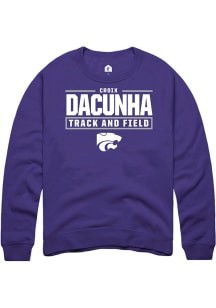 Croix DaCunha Rally Mens Purple K-State Wildcats NIL Stacked Box Player Crew